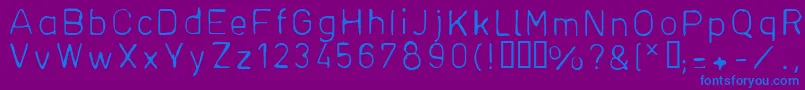 Plantiya2 Font – Blue Fonts on Purple Background