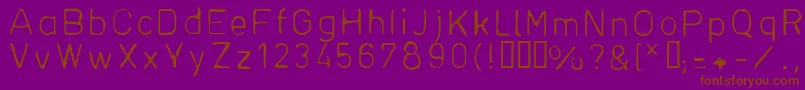 Plantiya2 Font – Brown Fonts on Purple Background