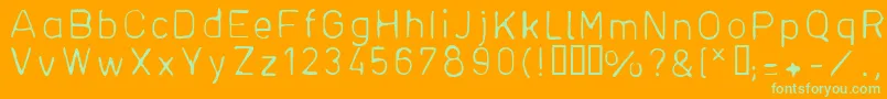 Plantiya2 Font – Green Fonts on Orange Background