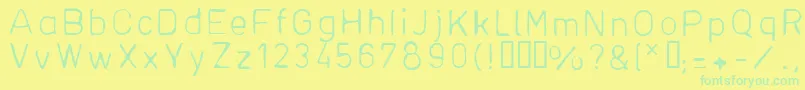 Plantiya2 Font – Green Fonts on Yellow Background