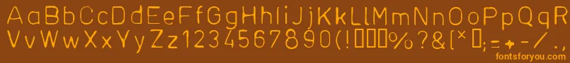 Plantiya2 Font – Orange Fonts on Brown Background