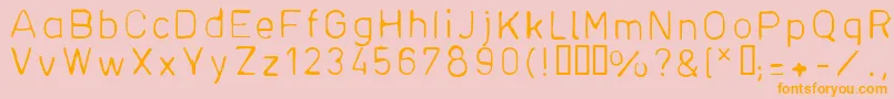 Plantiya2 Font – Orange Fonts on Pink Background