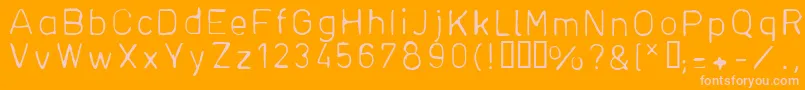 Plantiya2 Font – Pink Fonts on Orange Background