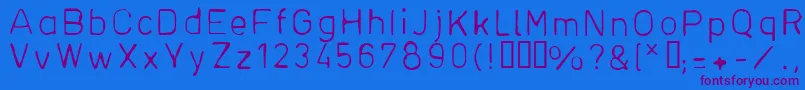 Plantiya2 Font – Purple Fonts on Blue Background