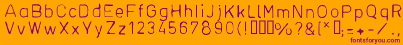 Plantiya2 Font – Purple Fonts on Orange Background