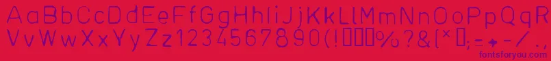 Plantiya2 Font – Purple Fonts on Red Background