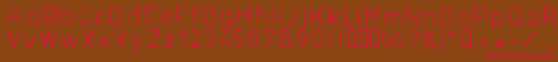 Plantiya2 Font – Red Fonts on Brown Background