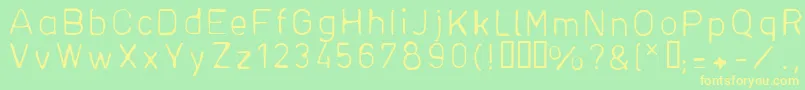 Plantiya2 Font – Yellow Fonts on Green Background