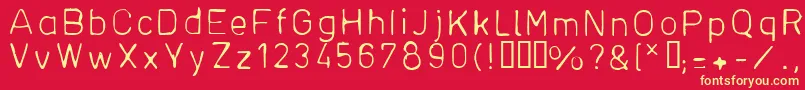 Plantiya2 Font – Yellow Fonts on Red Background