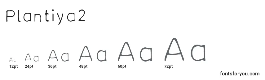 Größen der Schriftart Plantiya2