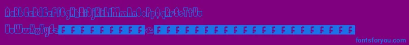 Flappybirdy Font – Blue Fonts on Purple Background