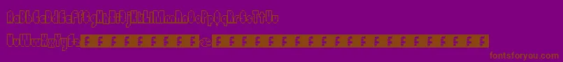 Flappybirdy Font – Brown Fonts on Purple Background