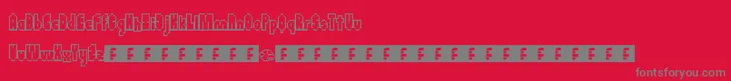 Flappybirdy Font – Gray Fonts on Red Background