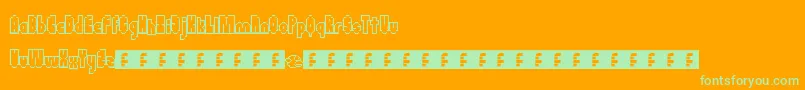 Flappybirdy Font – Green Fonts on Orange Background