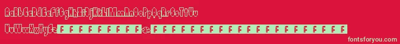 Flappybirdy Font – Green Fonts on Red Background