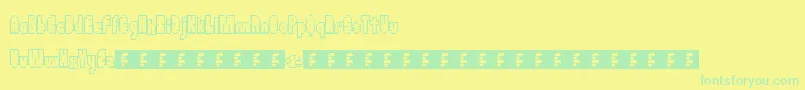 Flappybirdy Font – Green Fonts on Yellow Background