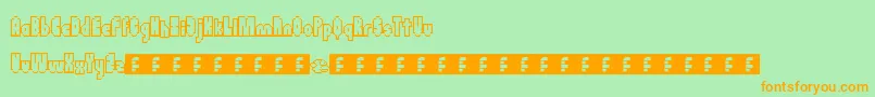 Flappybirdy Font – Orange Fonts on Green Background