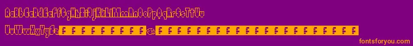 Flappybirdy Font – Orange Fonts on Purple Background