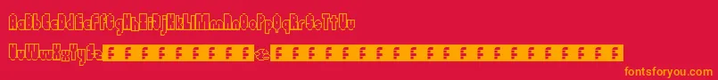 Flappybirdy Font – Orange Fonts on Red Background