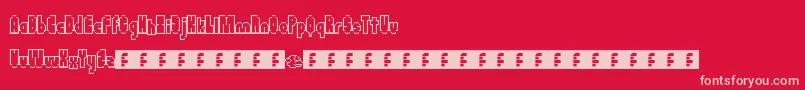Flappybirdy Font – Pink Fonts on Red Background