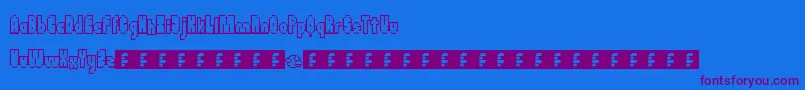 Flappybirdy Font – Purple Fonts on Blue Background