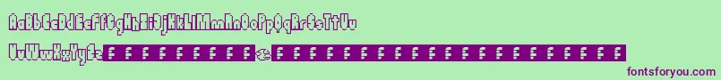 Flappybirdy Font – Purple Fonts on Green Background