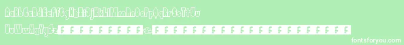 フォントFlappybirdy – 緑の背景に白い文字