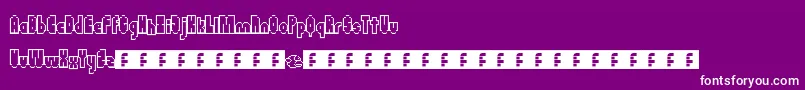 fuente Flappybirdy – Fuentes Blancas Sobre Fondo Morado