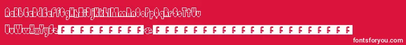 Flappybirdy Font – White Fonts on Red Background