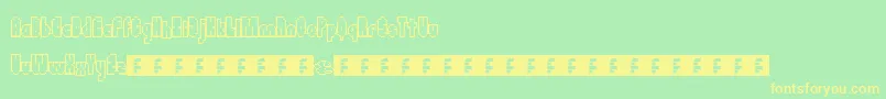 Flappybirdy Font – Yellow Fonts on Green Background