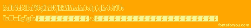 Flappybirdy Font – Yellow Fonts on Orange Background