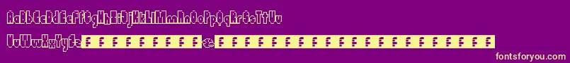 fuente Flappybirdy – Fuentes Amarillas Sobre Fondo Morado