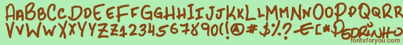 PhrScryptIi Font – Brown Fonts on Green Background