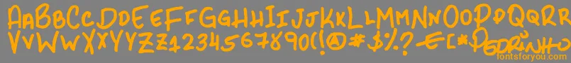 PhrScryptIi Font – Orange Fonts on Gray Background