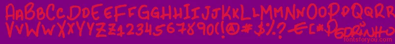 PhrScryptIi Font – Red Fonts on Purple Background