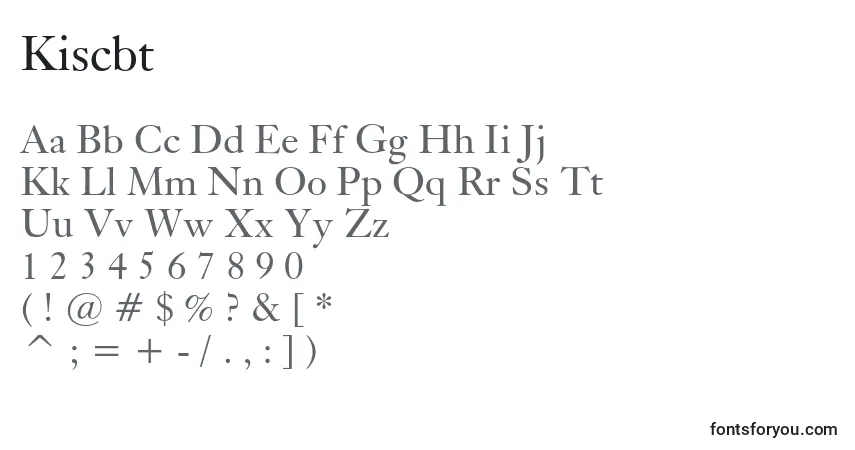 A fonte Kiscbt – alfabeto, números, caracteres especiais