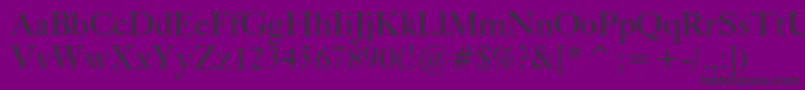Шрифт Kiscbt – чёрные шрифты на фиолетовом фоне