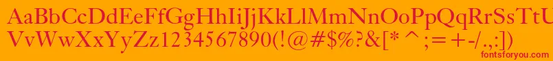 Kiscbt Font – Red Fonts on Orange Background