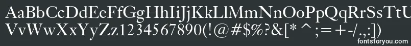Kiscbt-fontti – valkoiset fontit mustalla taustalla