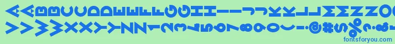 VarietРІIkarier Font – Blue Fonts on Green Background