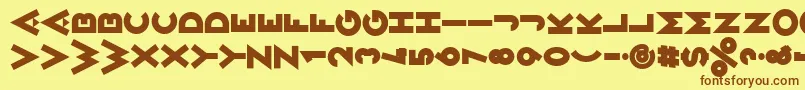 VarietРІIkarier Font – Brown Fonts on Yellow Background