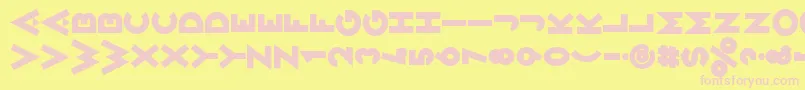 VarietРІIkarier Font – Pink Fonts on Yellow Background