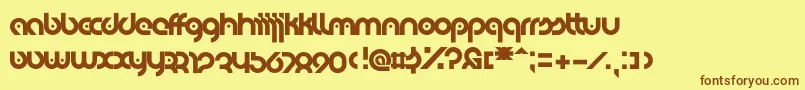 Eyelevation6 Font – Brown Fonts on Yellow Background