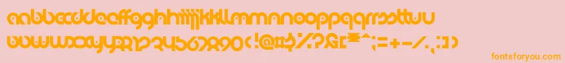 Eyelevation6 Font – Orange Fonts on Pink Background