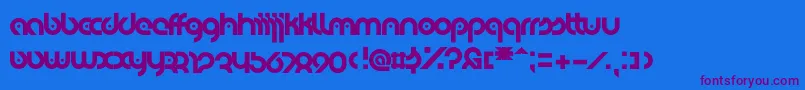 Eyelevation6 Font – Purple Fonts on Blue Background