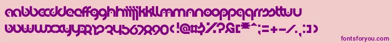 Eyelevation6 Font – Purple Fonts on Pink Background