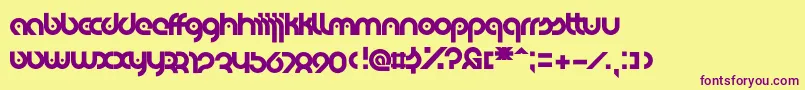 Eyelevation6 Font – Purple Fonts on Yellow Background
