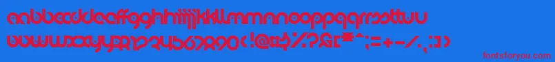Шрифт Eyelevation6 – красные шрифты на синем фоне