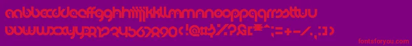 Eyelevation6 Font – Red Fonts on Purple Background