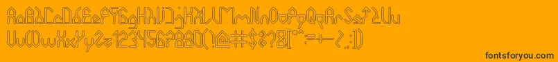 HouseBuilderHollow Font – Black Fonts on Orange Background